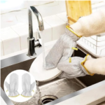 silver dishwashing gloves D Smart Gadgets